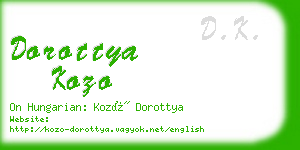 dorottya kozo business card